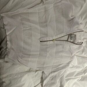 White Half-Zip Knit Sweater varley